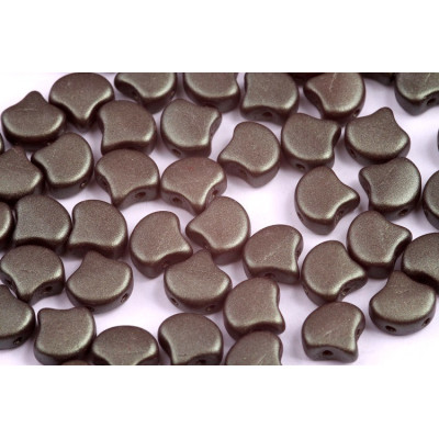 Matubo Ginko Beads 7.5mm Green - Two-Hole Czech Glass Beads