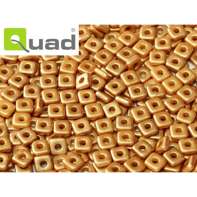 Quad Bead N. 19 Alabaster Pastel Amber