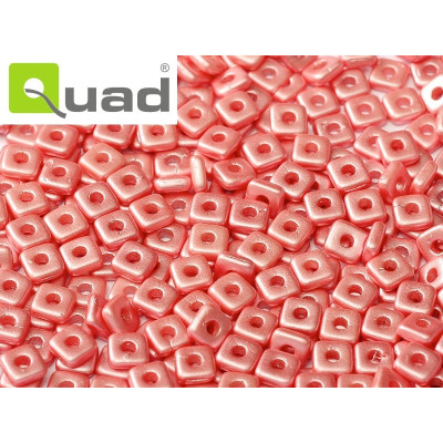 Quad Bead N. 21 Alabaster Pastel Lt.Coral