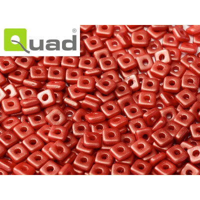 Quad Bead N. 23 Alabaster Dark Coral