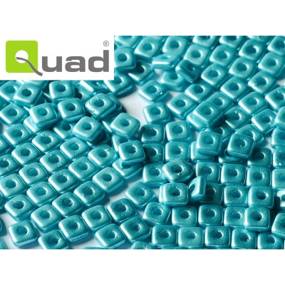 Quad Bead  N. 27 Alabaster Aqua