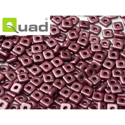 Quad Bead N. 32 Alabaster Pastel Burgundy