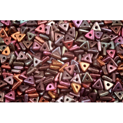 Tri Bead N. 2 Purple Iris Gold