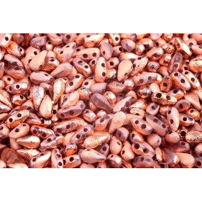 DropDuo 3 x 6 mm N. 24 Crystal Etched Capri Gold Full