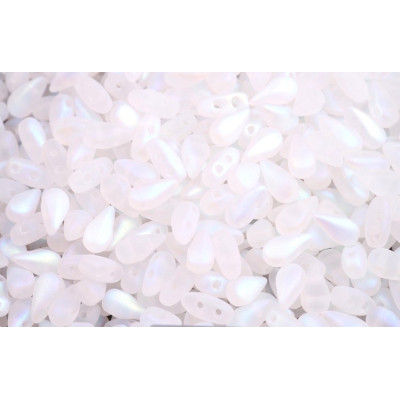 DropDuo 3 x 6 mm N. 29 Crystal Full AB Matted