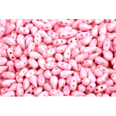 DropDuo 3 x 6 mm N. 39 Chalk White Lila Luster