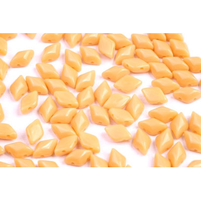 Matubo GemDuo Beads 8x5mm Opaque Ivory 13020 | Czech Glass Beads