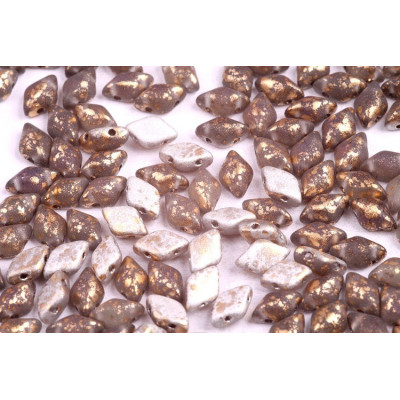 Matubo GemDuo 8x5mm Brown Gold 29532/94401 | Czech Glass Beads
