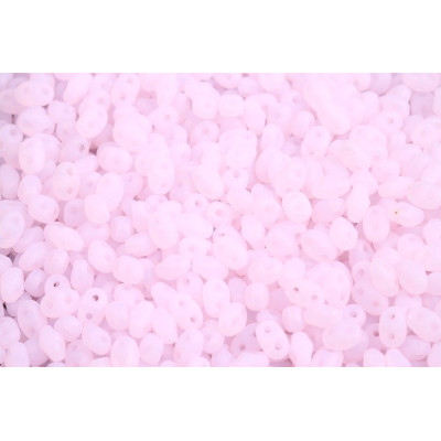 Matubo MiniDuo Czech Glass Beads Matte Opal Pink 71200/84110