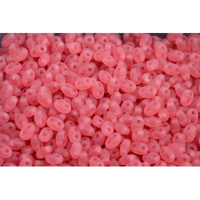 Matubo MiniDuo 2x4mm Opal Rose Mat 71010/84110 | Czech Glass Beads