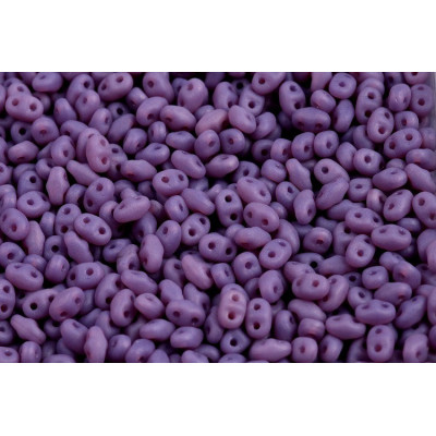 Matubo™ MiniDuo Opal Violet Mat 21010/84110 | 2x4mm Czech Beads