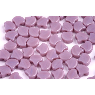 Matubo Ginko Beads Opaque Violet 7.5mm - 2-Hole Czech Glass