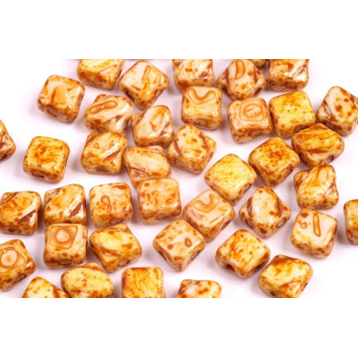 Silky Beads Diagonal N. 19 WHITE ALABASTER TRAVERTINE