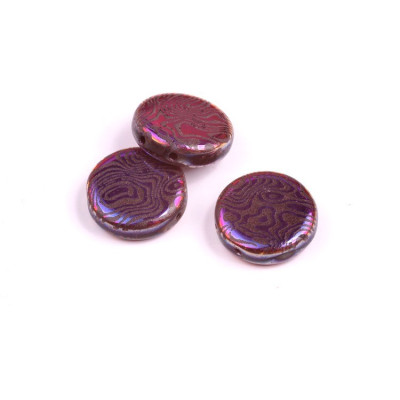 2 Hole Coin Beads N. 48 Violet