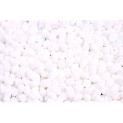 Matubo MiniDuo 2x4mm Bondeli Mat White 02010/92920 | Czech Beads
