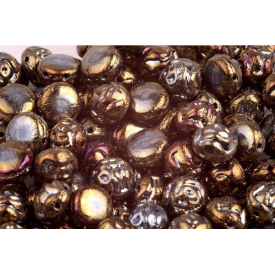 Perles 8mm Preciosa Candy Rose Black Brown Iris | 10 pièces