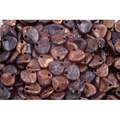 Rose Petal Beads 8x7mm Black Combi Luster 23980-91502 - ETCH