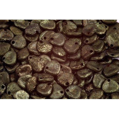 Rose Petal Beads 8x7mm Jet Red Luster Etched 23980-14495 - ETCH