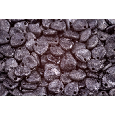 Rose Petal Beads 8x7mm Jet Hematite Etched 14400 | Rutkovsky