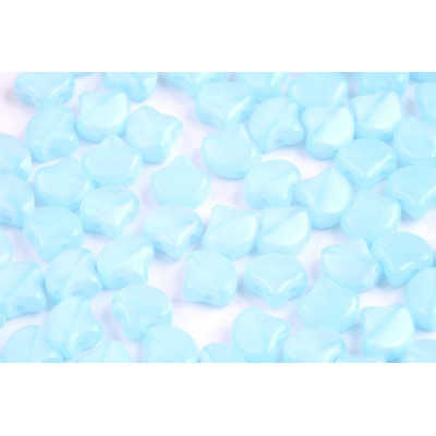 Perle Matubo Ginko 7.5mm Opal Aqua - Vetro Ceco 2 Fori