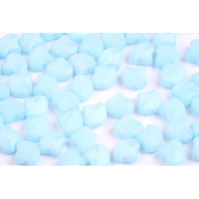 Matubo Ginko Beads 7.5mm Opal Aqua Matte - Czech Glass 2-Hole