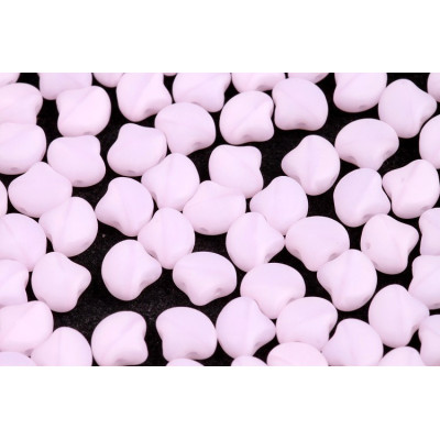 Matubo Ginko Beads 7.5mm - Opal Pink Mat Two-Hole Glass Beads