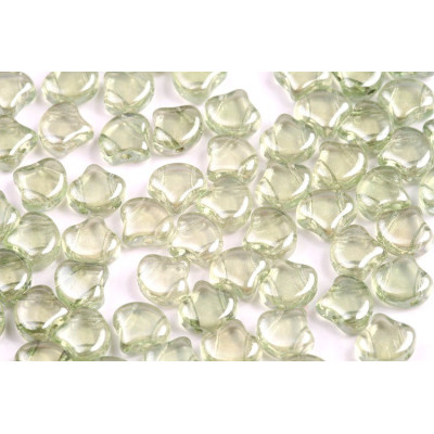 Matubo Ginko 2-Hole Beads Crystal Green Luster | 7.5mm Czech Glass
