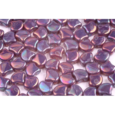 Matubo Ginko White Opal Iris Luster Czech Glass Beads 7.5mm