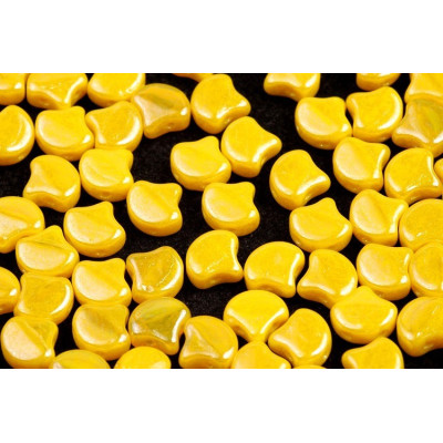 Matubo Ginko Beads - Opal Amber White Luster - 7.5mm