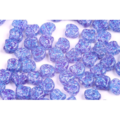 Matubo Ginko Beads 7.5mm Confetti Splash Indigo - Two-Hole Glass