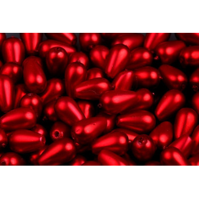 Pear Waxed Beads  N. 11C Red