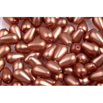 Pear Waxed Beads N. 18C Brown