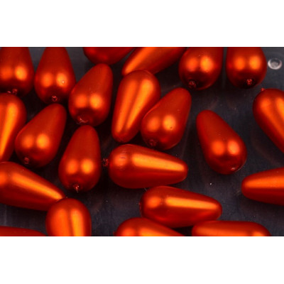 Pear Waxed Beads N. 6B Red