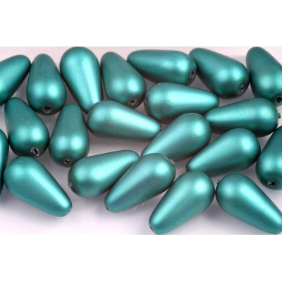 Pear Waxed Beads N. 17B Green