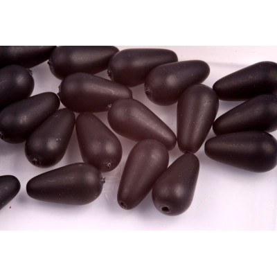Pear Waxed Beads  N. 21B Black