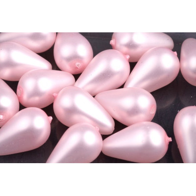 Pear Waxed Beads  N. 7A Pink