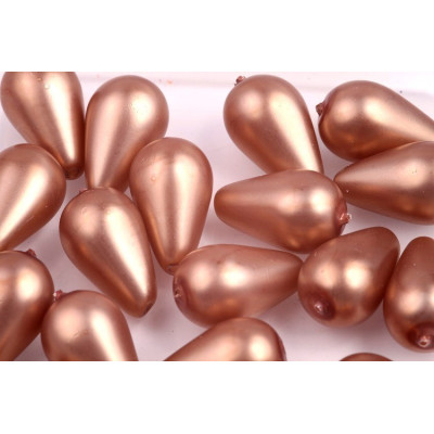 Pear Waxed Beads N. 18A Brown