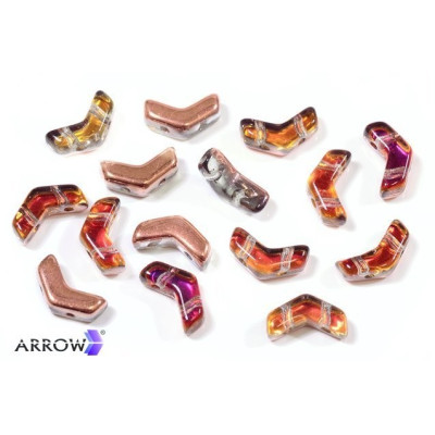 Arrow beads 5x8 mm N. 9 CRYSTAL AMBER