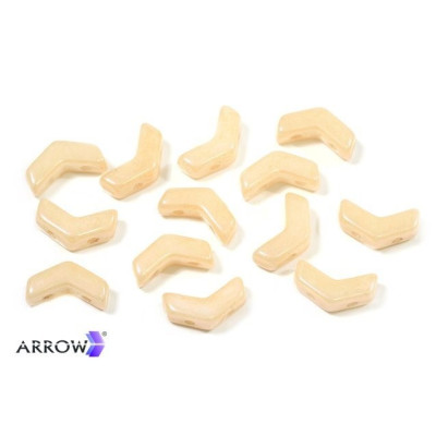 Arrow Bead N. 18 CHALK ORANGE LUSTER