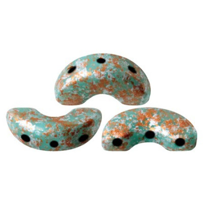 Arcos par Puca 5x10mm Opaque Green Turquoise Tweedy 63130/45703