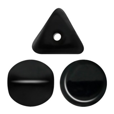 Ilos par Puca Beads Opaque Jet Black 23980 | Czech Glass
