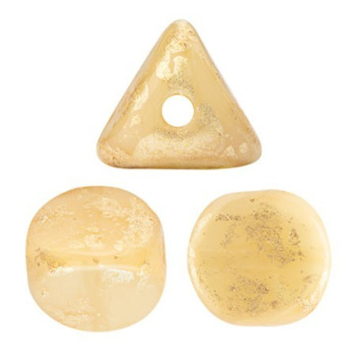 Ilos par Puca Beads 5mm Opaque Beige Splash 13020/94401 | Czech Glass