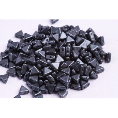 Perline triangolari Khéops par Puca Pastel Dark Grey 6mm