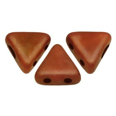 Khéops® par Puca® 2-Hole Triangle Beads Opaque Chocolate 13600