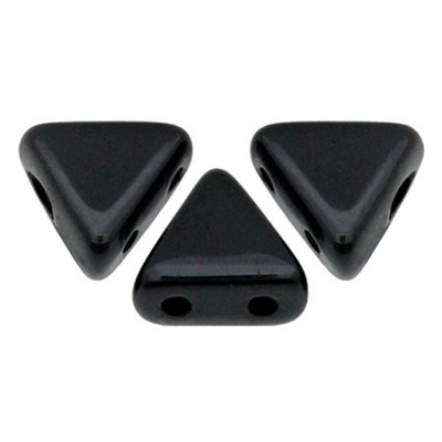 Khéops® par Puca® 6x6mm Opaque Jet Black 23980 | Czech Glass