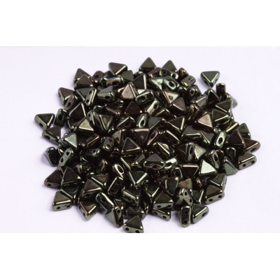 Khéops® par Puca® Metallic Green 23980/14495 | 2-Hole Beads