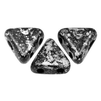 Khéops® par Puca® 2-Hole Triangle Beads Tweedy Silver 45702
