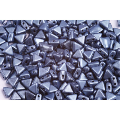 Khéops® par Puca® 6mm Metallic Mat Blue 23980/79031 | Czech Glass