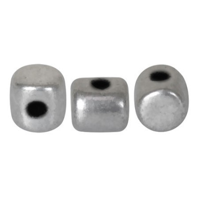 Minos par Puca Beads Silver Aluminium Mat 01700 | 3x2.5mm Czech Glass