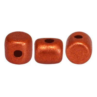 Minos par Puca Beads 3x2.5mm Bronze Red Mat 00030/01750 | Czech Glass